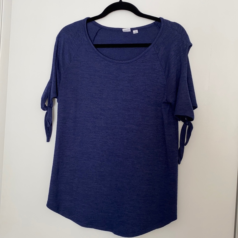 Dark Blue Gap Maternity Cold Shoulder Tee, Size S